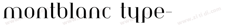 montblanc type字体转换